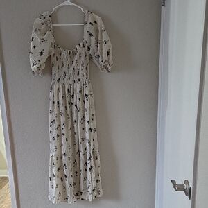 Floral Puff Sleeve Maxi Dress